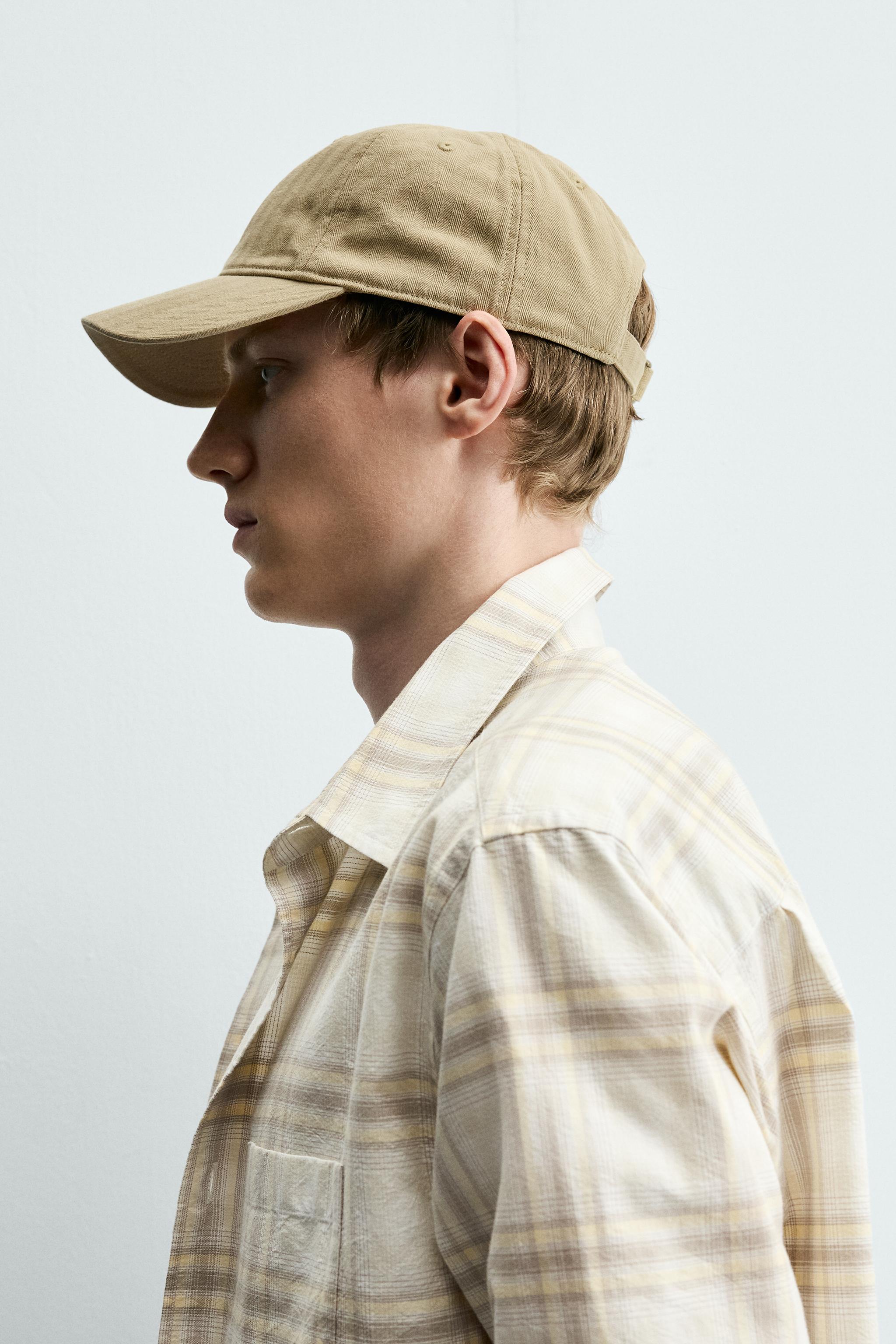 HERRINGBONE COTTON CAP